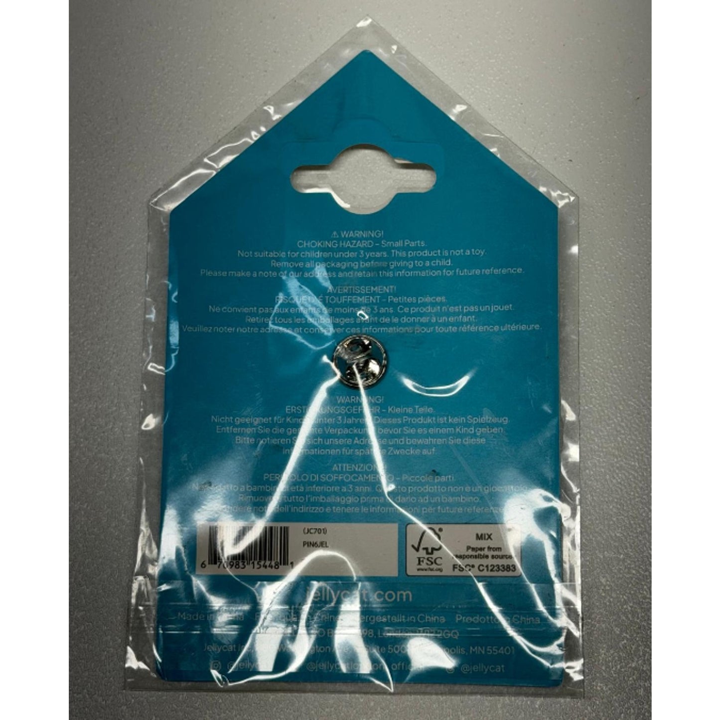 Jellycat AUTHENTIC New Jack enamel Pin Cat Rare - Sealed-