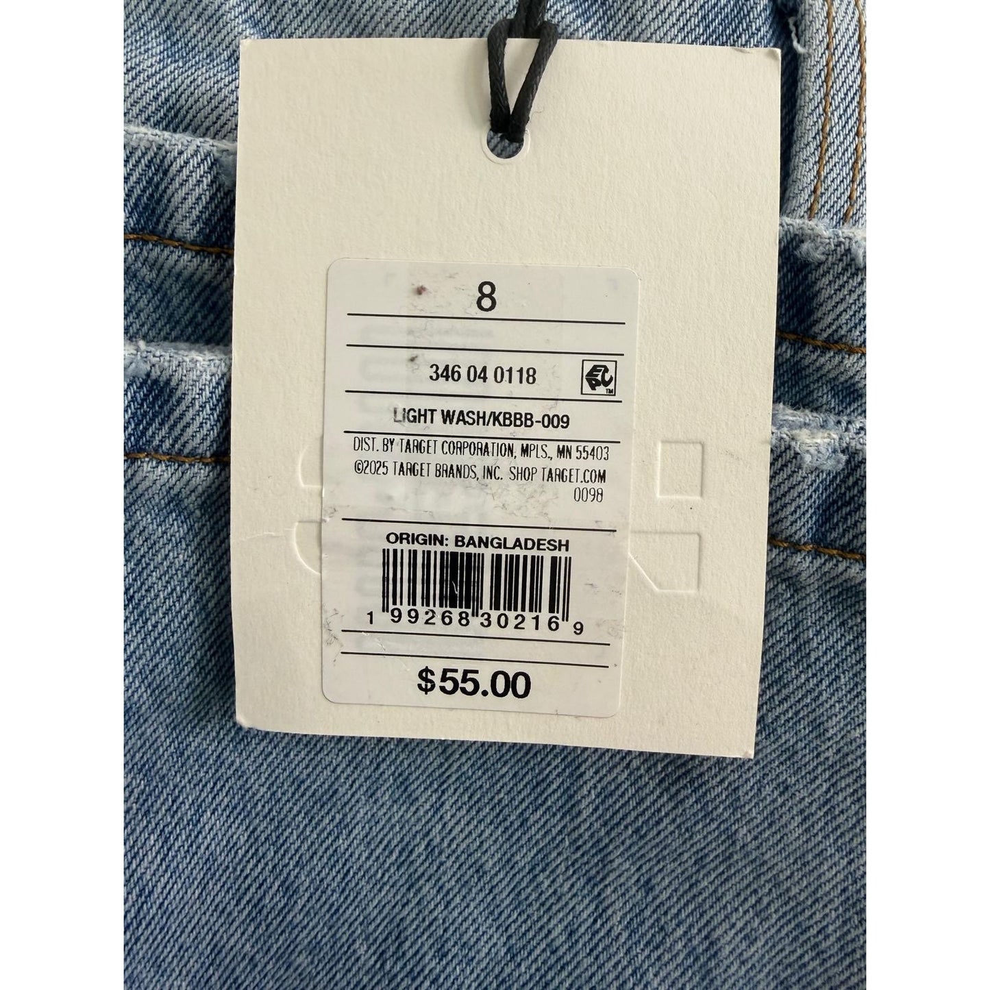KBB by KAHLANA Women's Mid-Rise Tapered Leg 'The Dylan Jean' - Light Wash 8