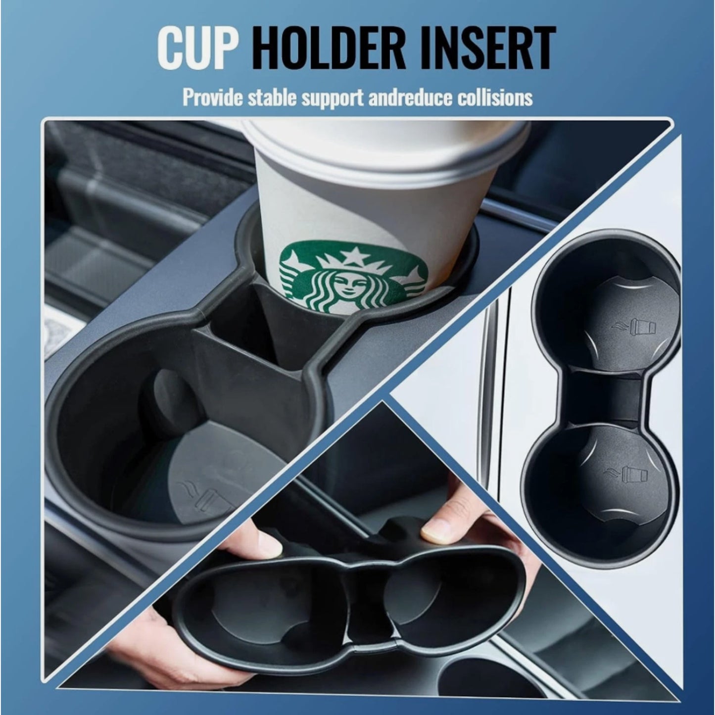 6PCS Center Console Organizer Tray for Tesla Model Y 2021-2024, Hidden Storage B