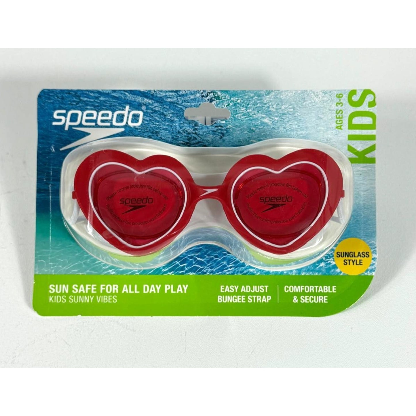 Speedo Kids Sunny Vibes Heart Goggles - High Risk Red/Punch