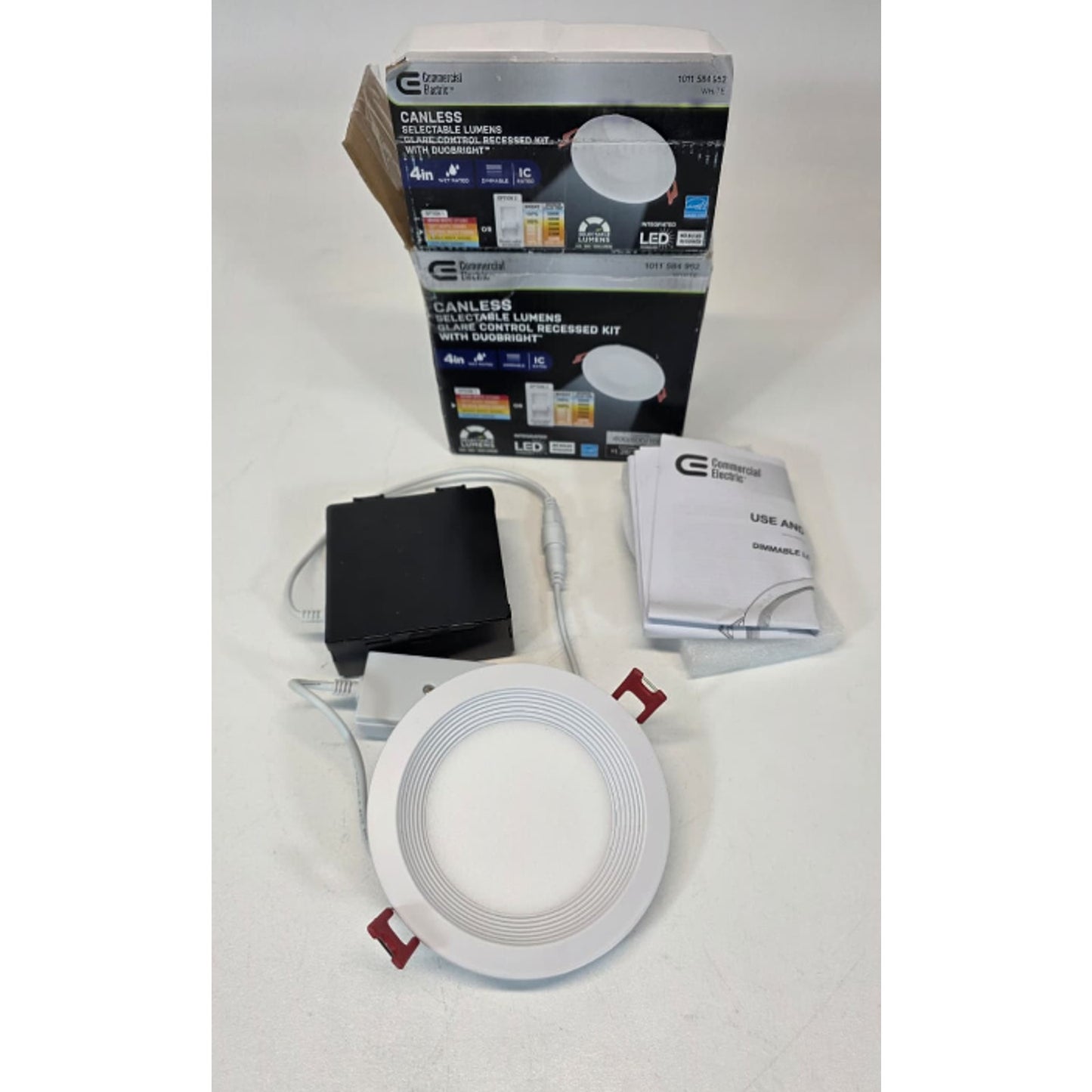 Commercial Electric Elite 4in LED DuoBright 3-Level Lumen Baffle Recessed Light