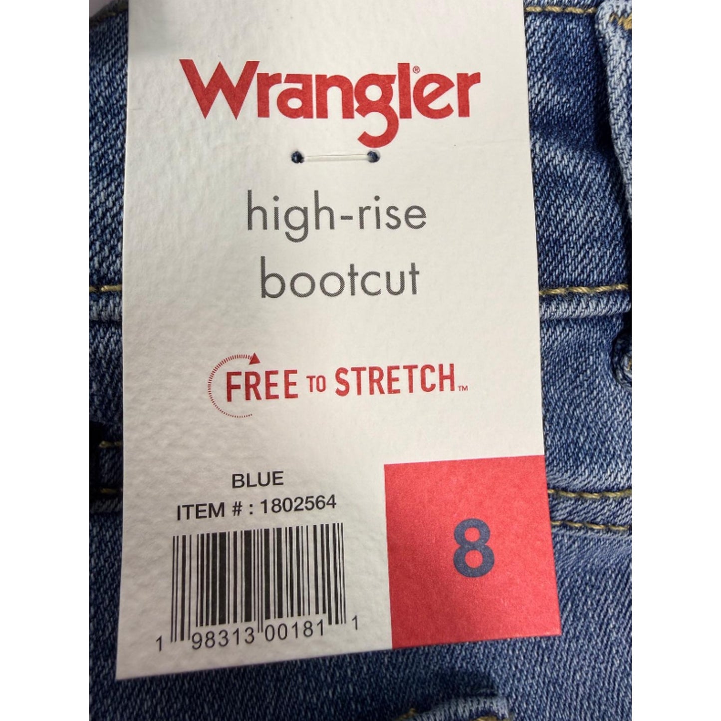 Wrangler Women’s High-Rise Bootcut Jeans Free to Stretch Blue Sz 8/29 32” Inseam