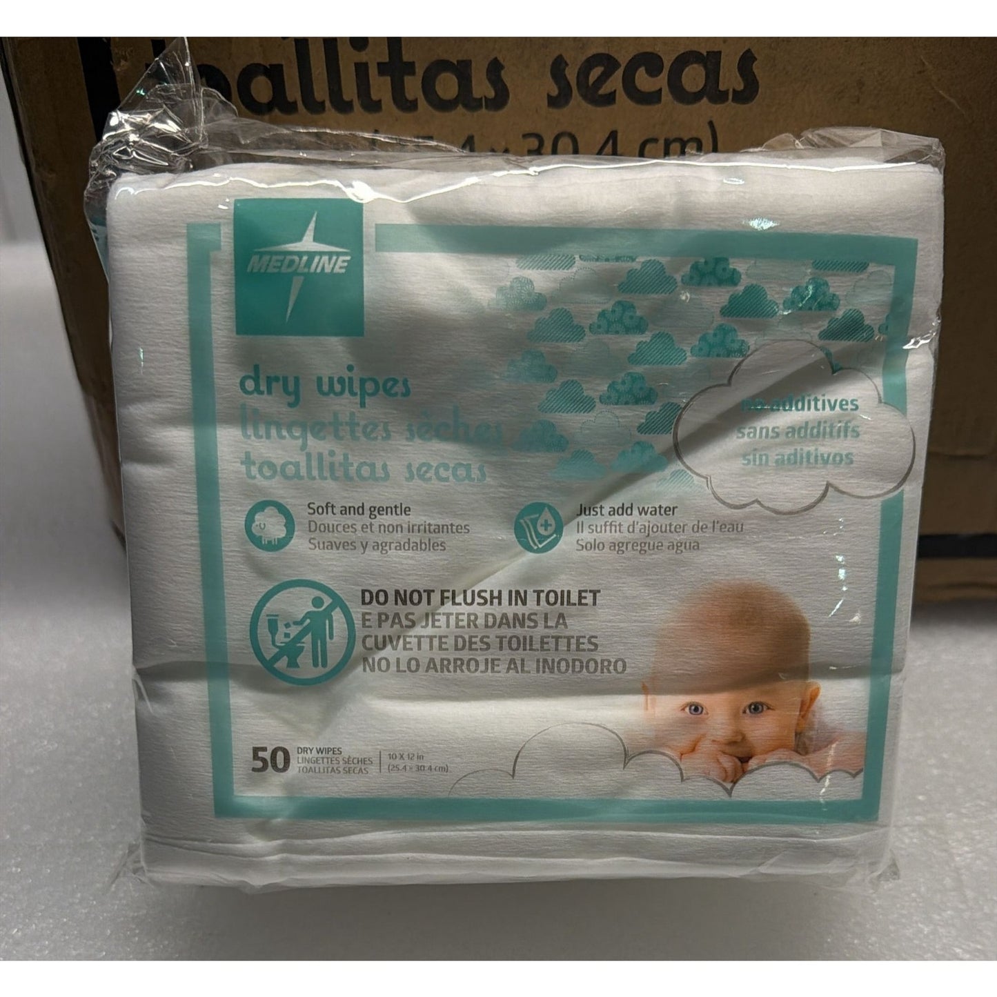 Medline Disposable Ultra soft Cleansing Cloth, 500 Ct, Wipe Size 10x13"