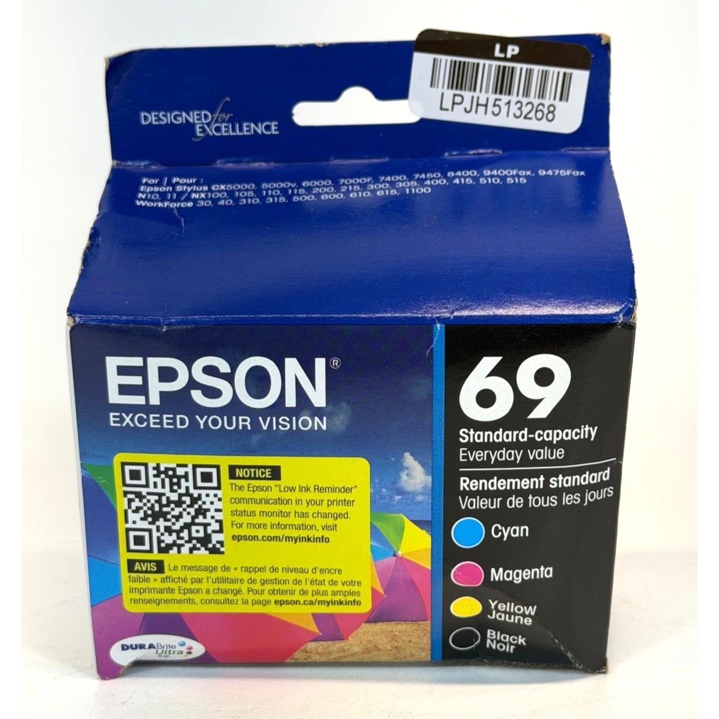 Epson 69 4pk Combo Ink Cartridges - Black/Cyan/Magenta/Yellow