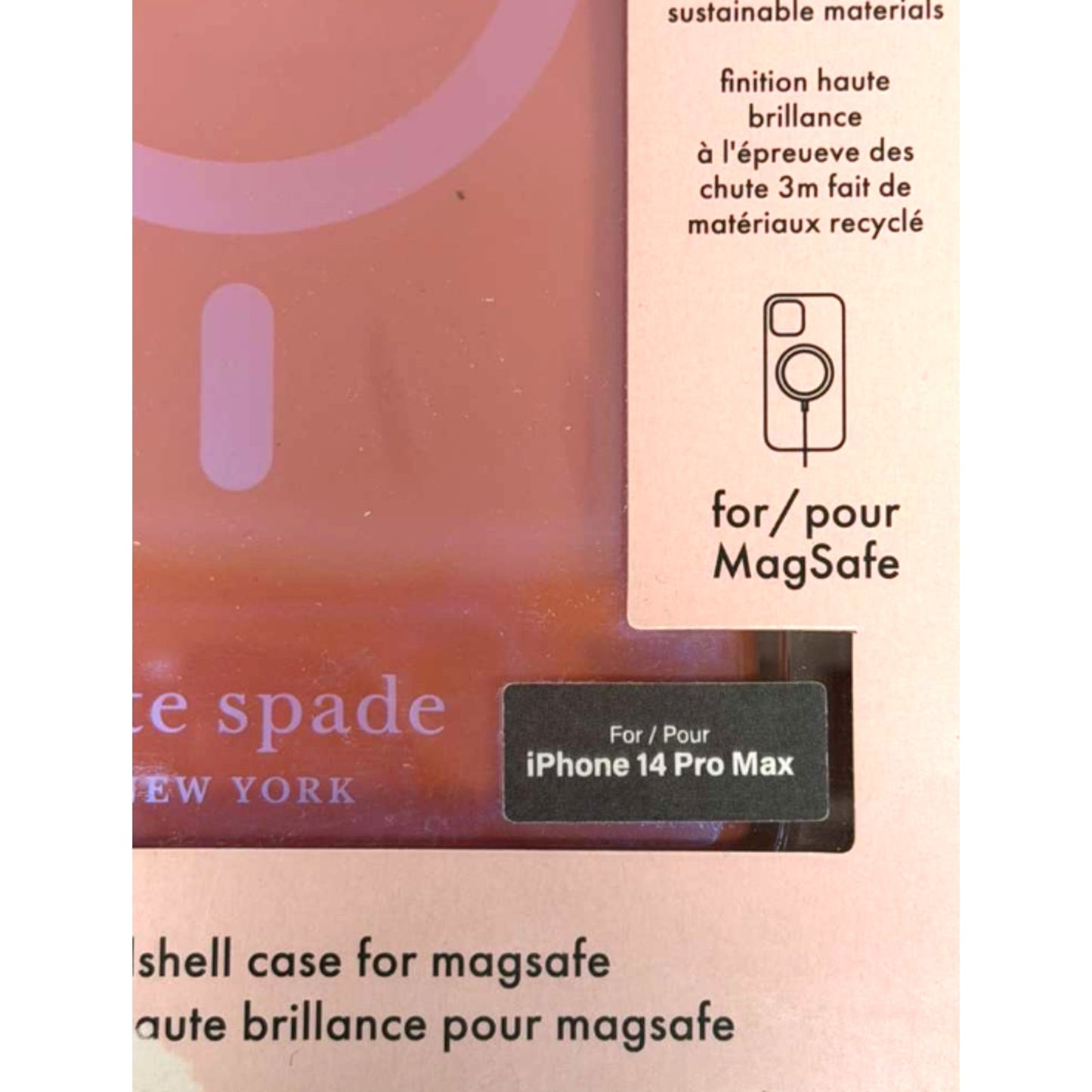 Kate spade - Protective Hardshell Magsafe Case for iPhone 14 Pro Max -Grapefruit