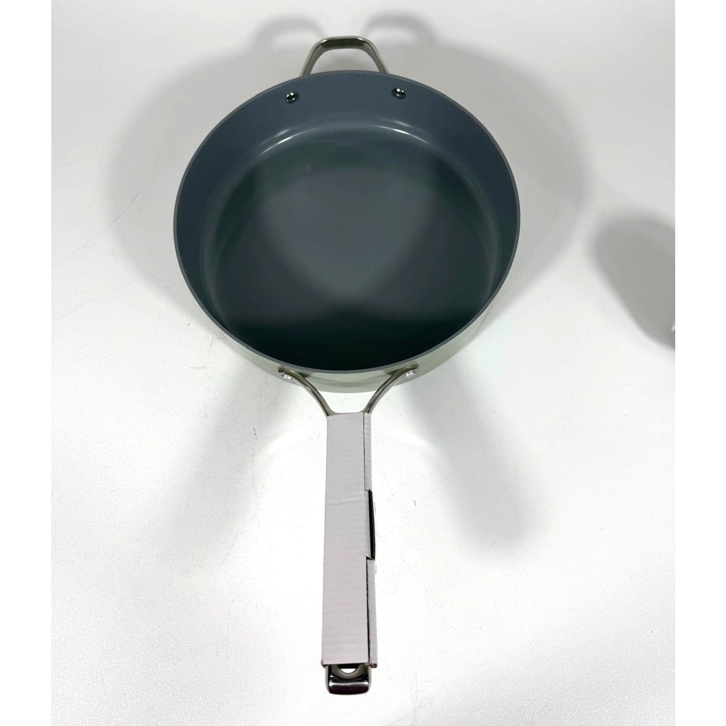 Figmint 2PC Aluminum Ceramic Saute Pan Set 450 Degree F 5QT Green