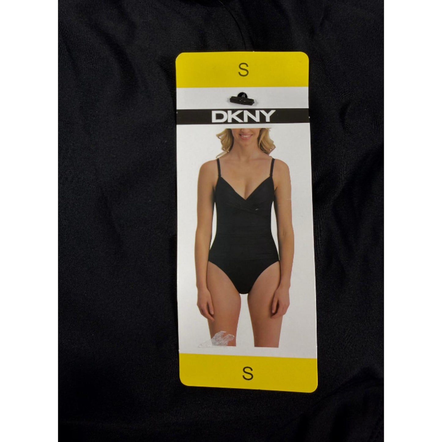 DKNY Sport Women's Swimsuit Fully lined Removeable cups Black Color Size Small
