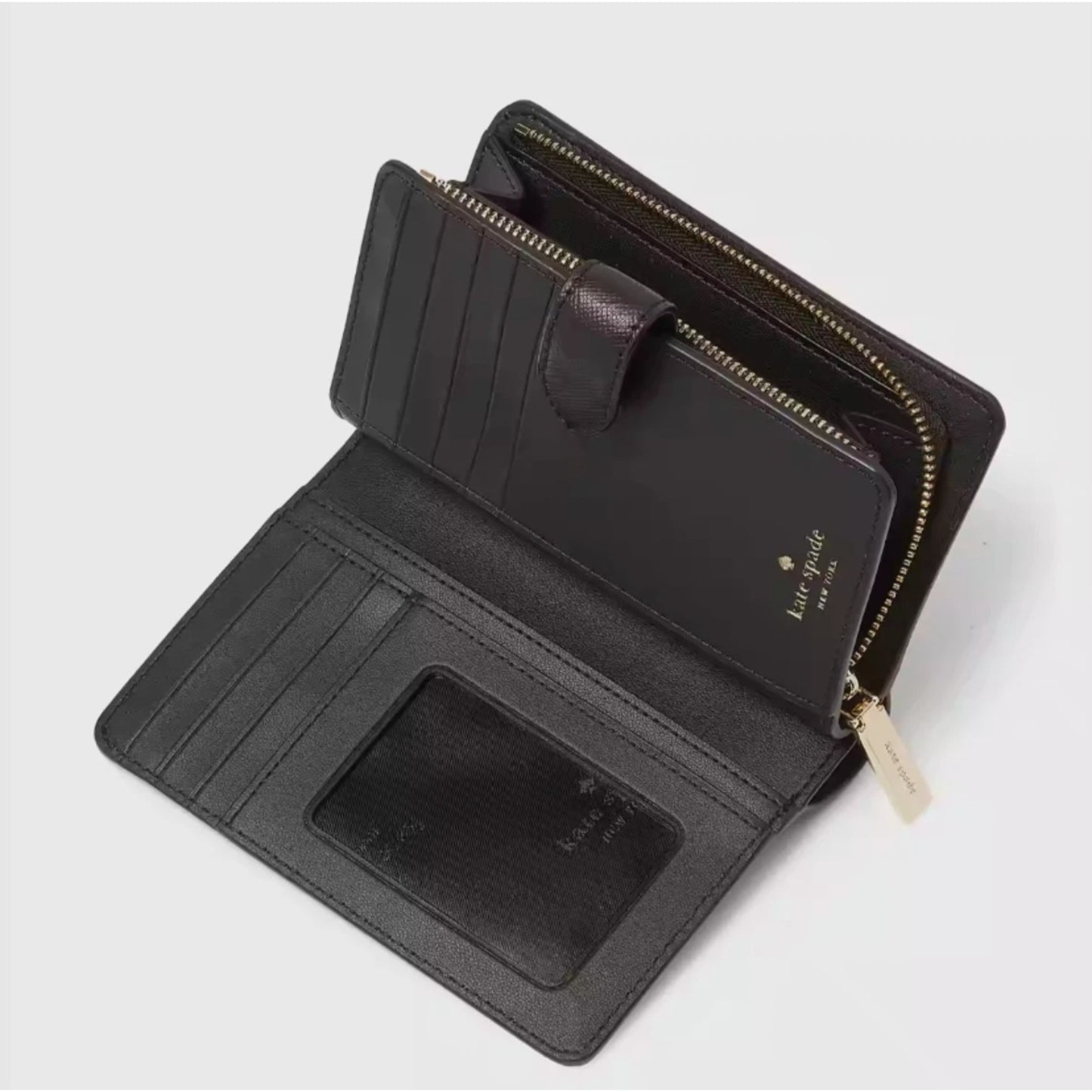 Kate Spade Madison Medium Compact Bifold Wallet Leather Black