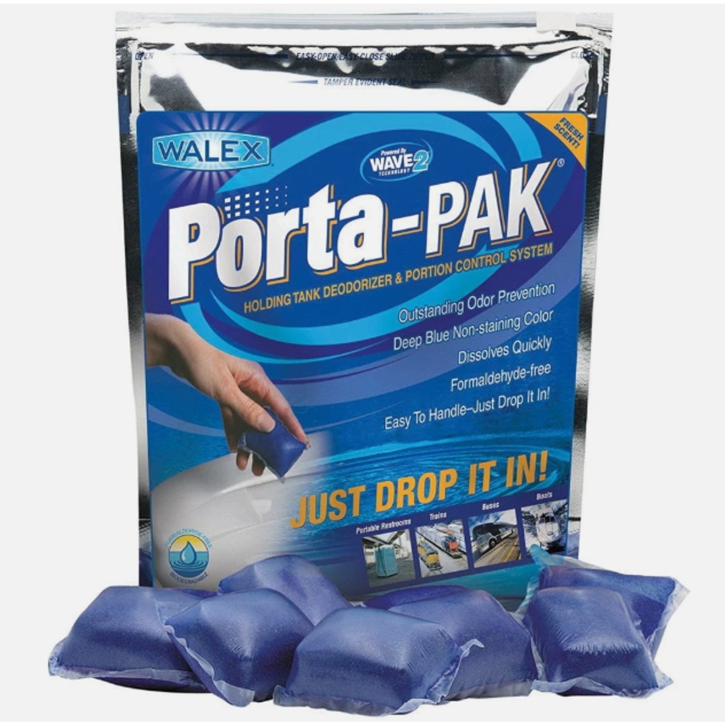 Walex PPSGB Porta-Pak Deodorizer Drop-Ins 50-Pack Sunglow