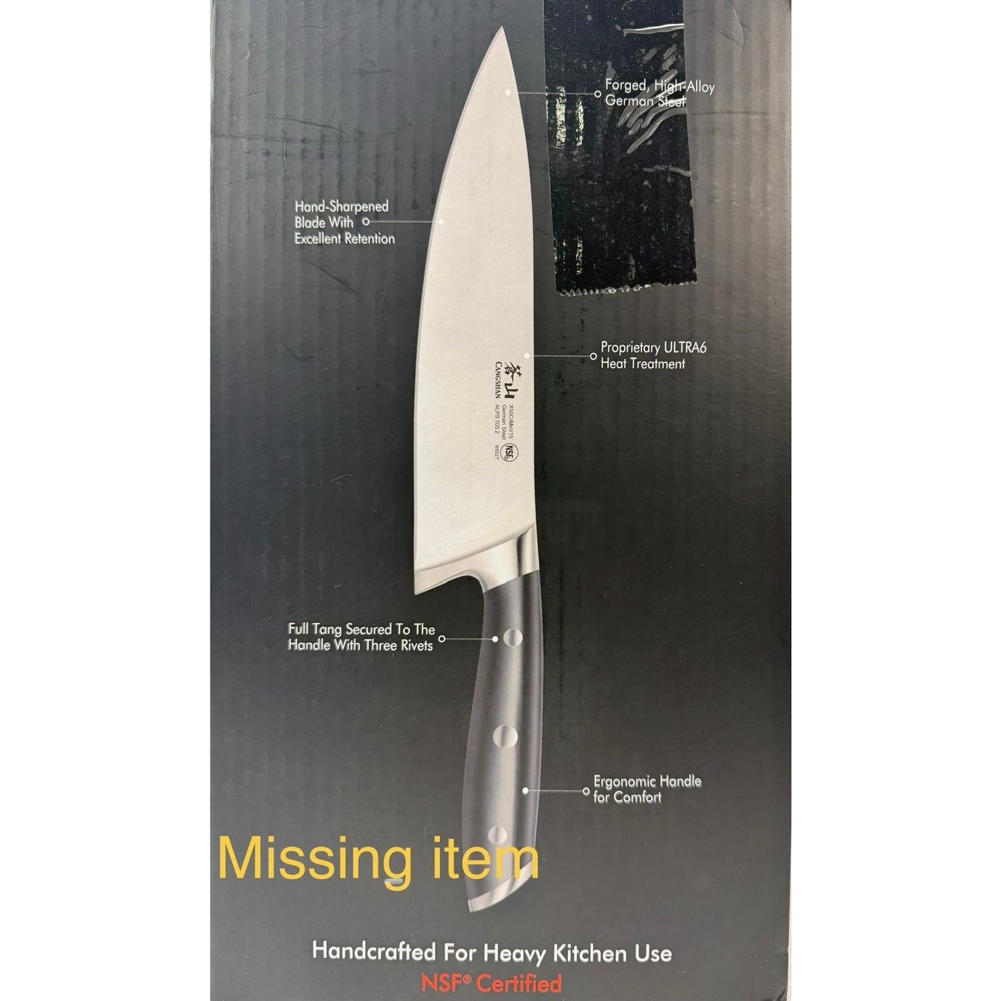 Cangshan ALPS Series Forged Steel 17-Piece Knife Block Set - One Missing