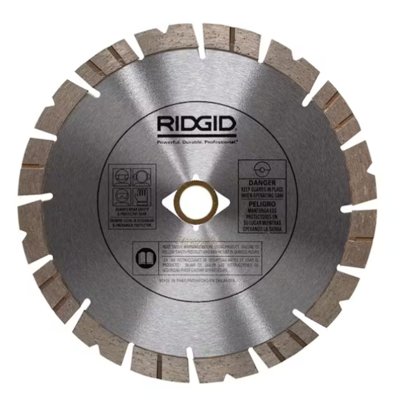 Ridge 7 in. Masonry Cutting Segmented Rim Diamond Saw Blade 850650003155