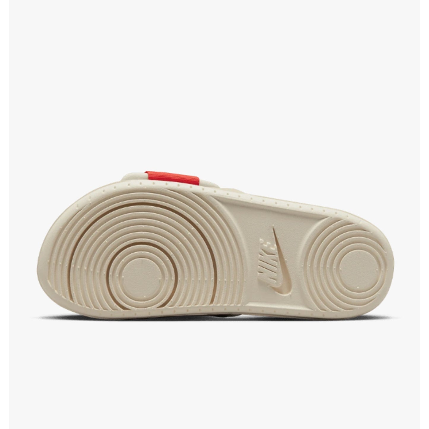 Nike Womens Offcourt Adjust Slide in Sanddrift/Picante-Red/Coconut Milk Size 7