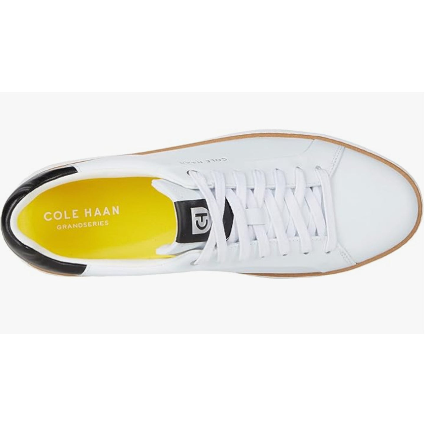 Cole Haan Women's Grandpro Topspin Sneaker Ivory Black Leather W22707 - 7.5 B