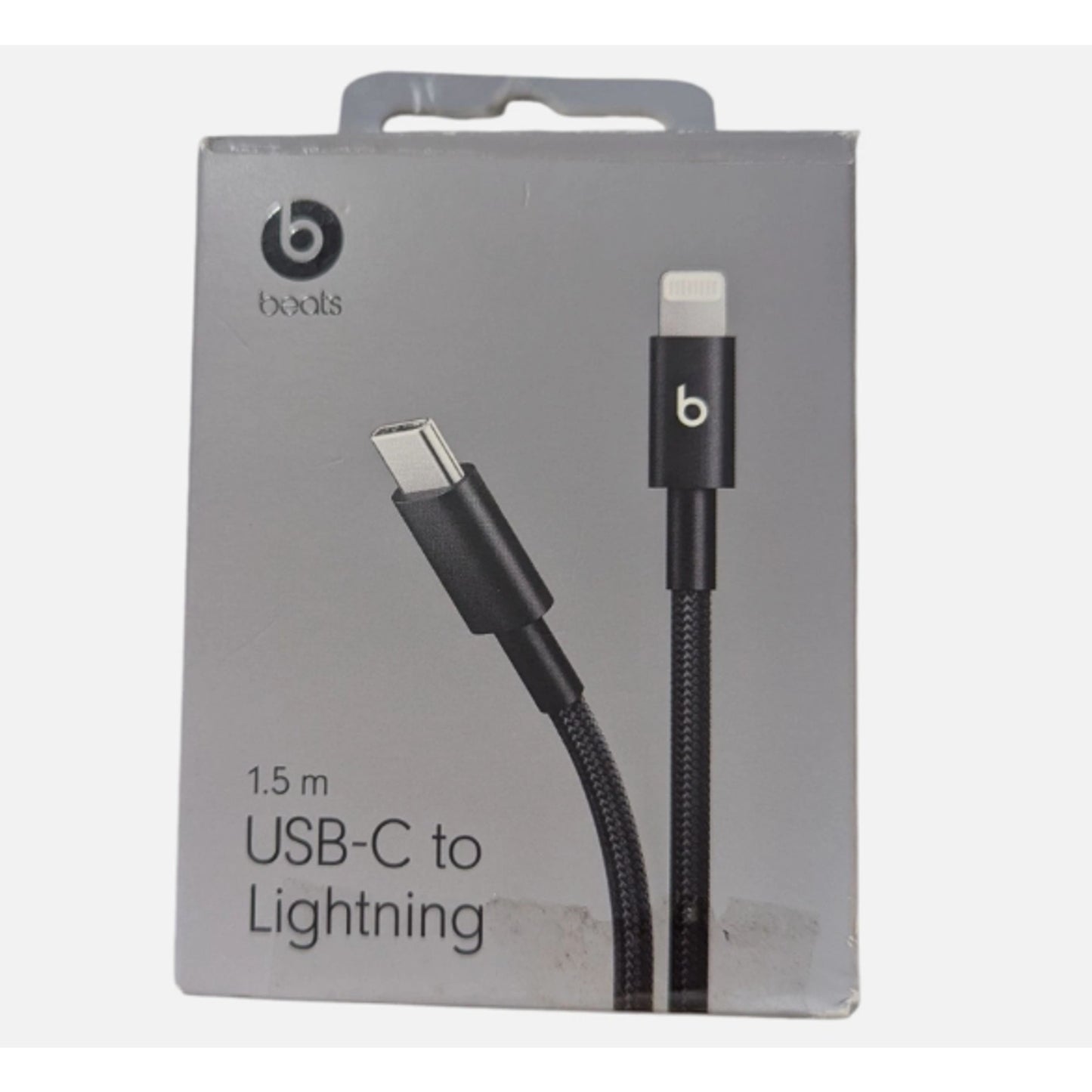 Beats - 5' USB-C to Lighting Woven Cable - Bolt Black 195950231489