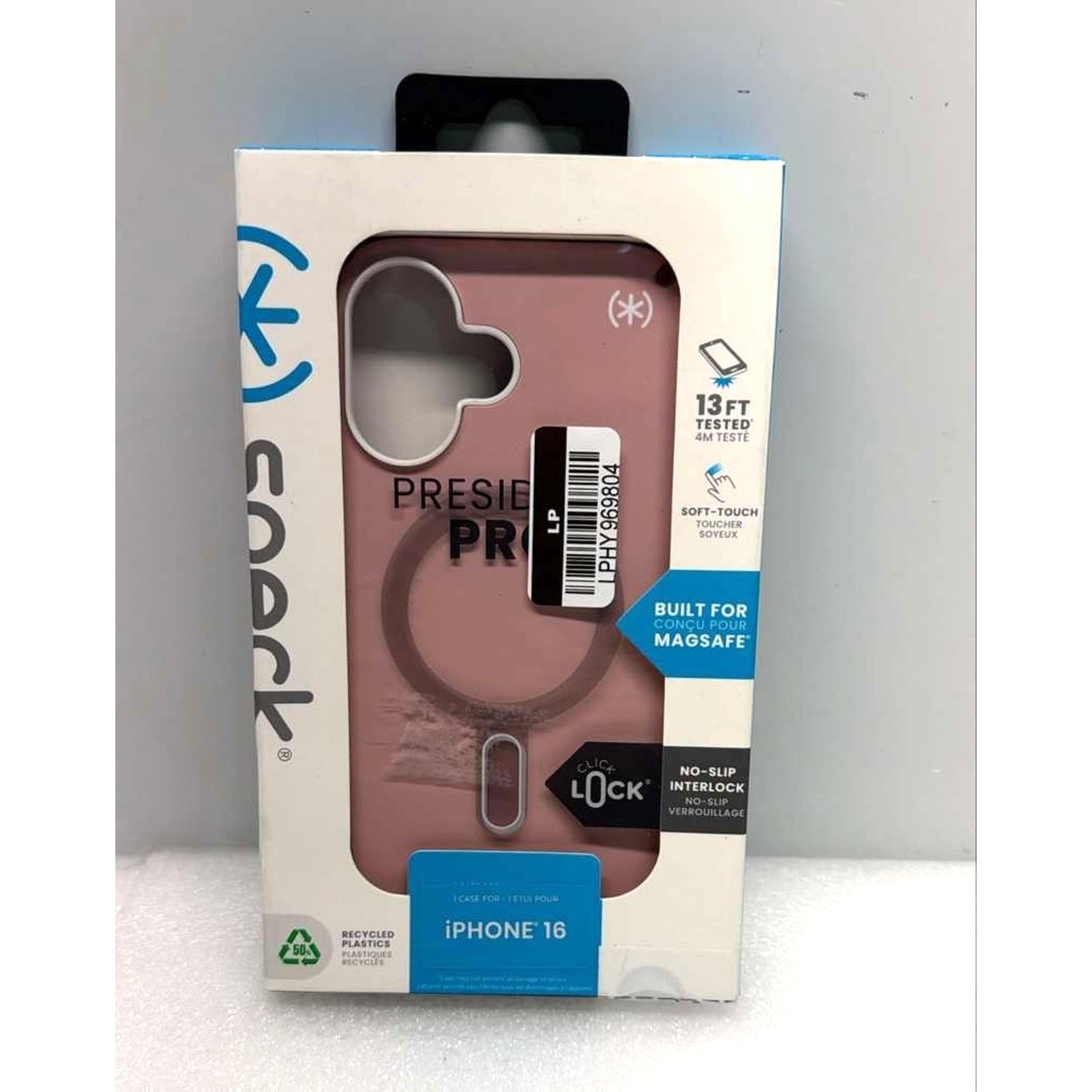 Speck iPhone 16 Presidio2 ClickLock Case with MagSafe - Wednesday Pink