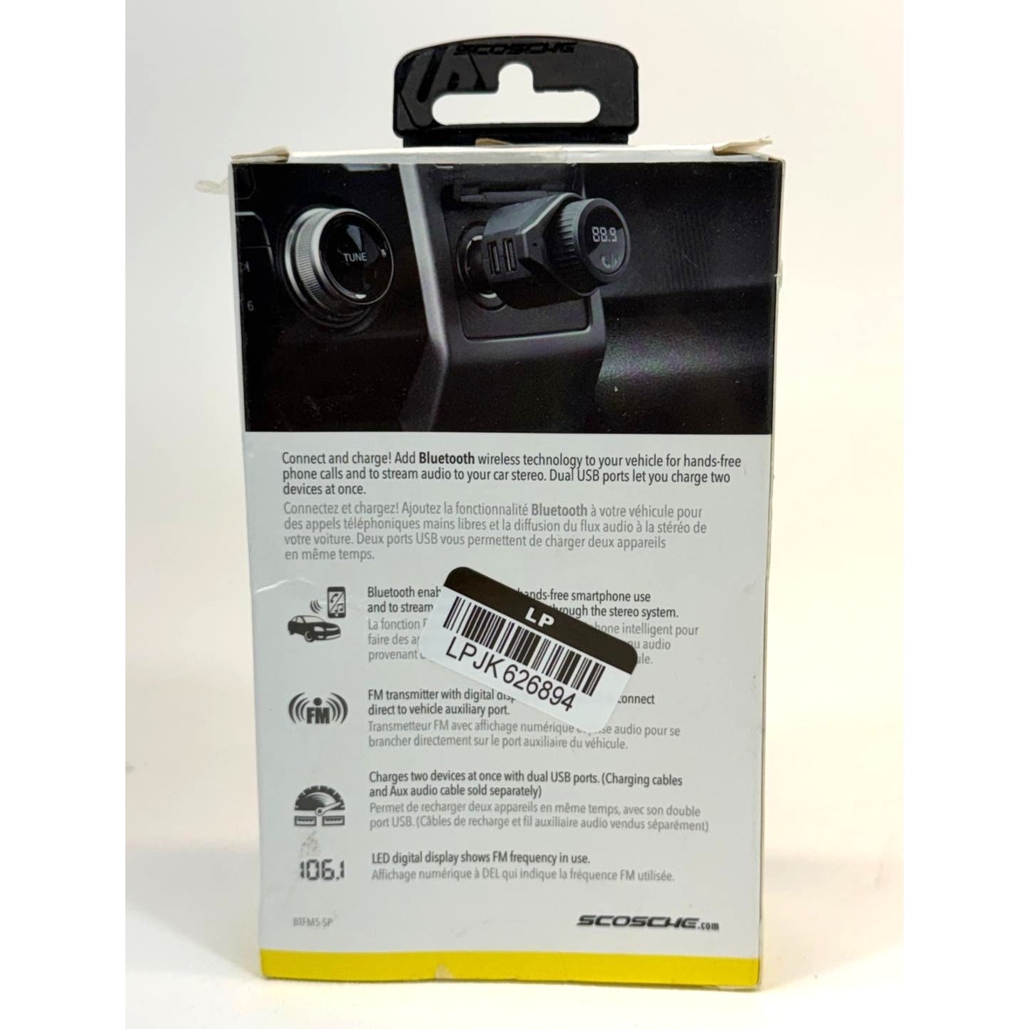 SCOSCHE Bluetooth FM Transmitter Wireless Hands Free Car Kit Charging Ports