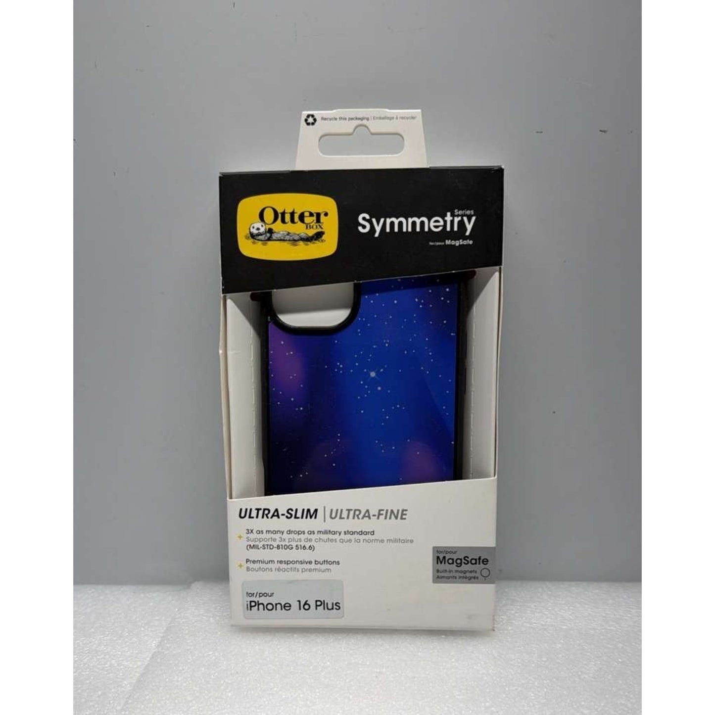 OtterBox Symmetry Series MagSafe Case for iPhone 16 Plus, Nebula Night Blue