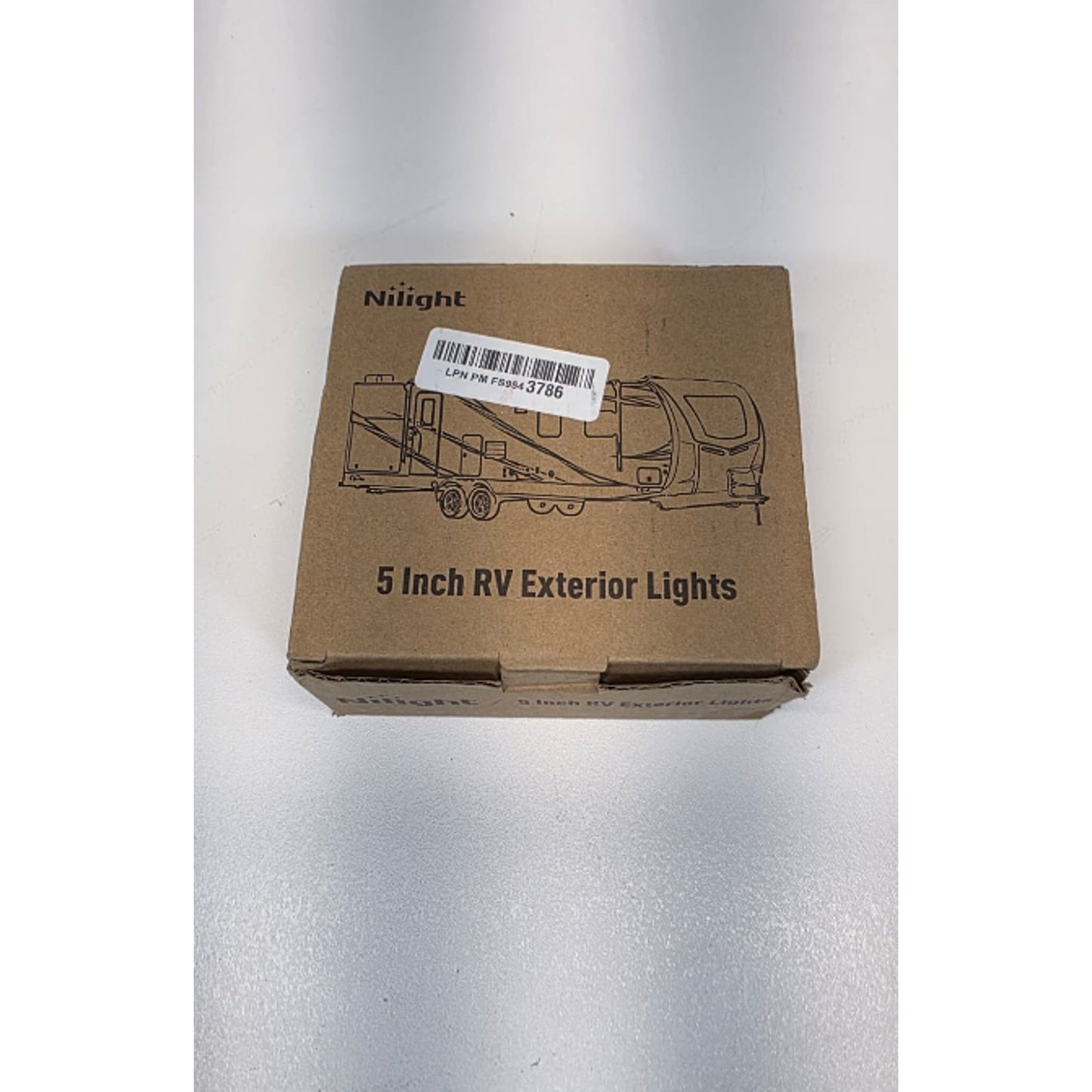 Nilight RV Exterior Light 2PCS 5 Inch Porch Lights White Beam 12V 24V LED Scene