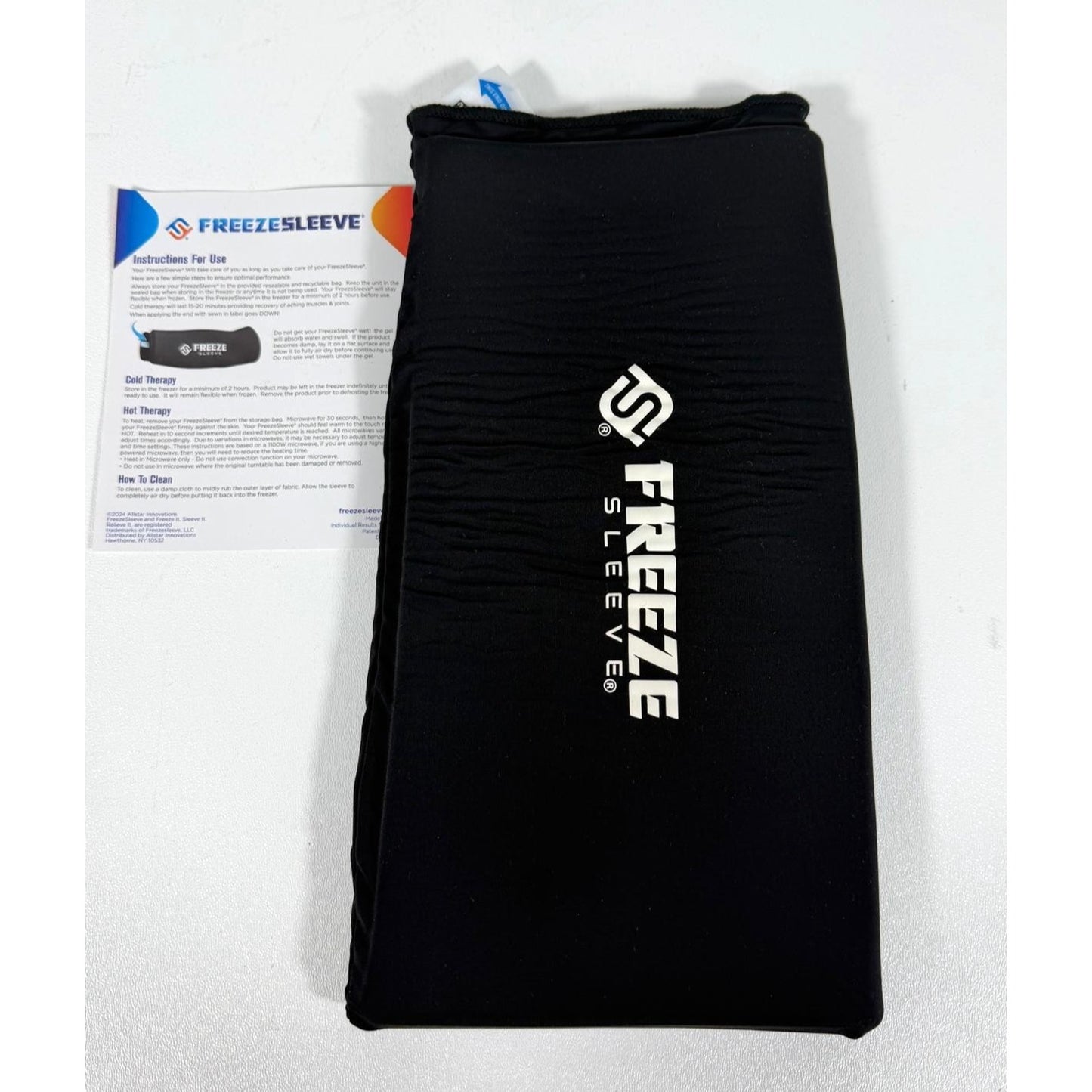 Freezesleeve Therapy Sleeve-Reusable, Flexible Gel Hot/Cold Pack, 360 Coverage