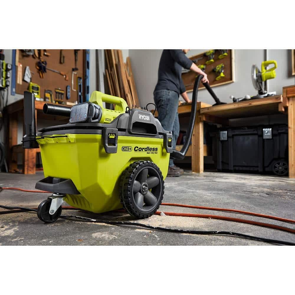 Pacroban ONE+ 18V Cordless 6 Gal. Wet/Dry Vacuum Kit with 4.0 Ah Battery, Charger and Vacuum Accessories