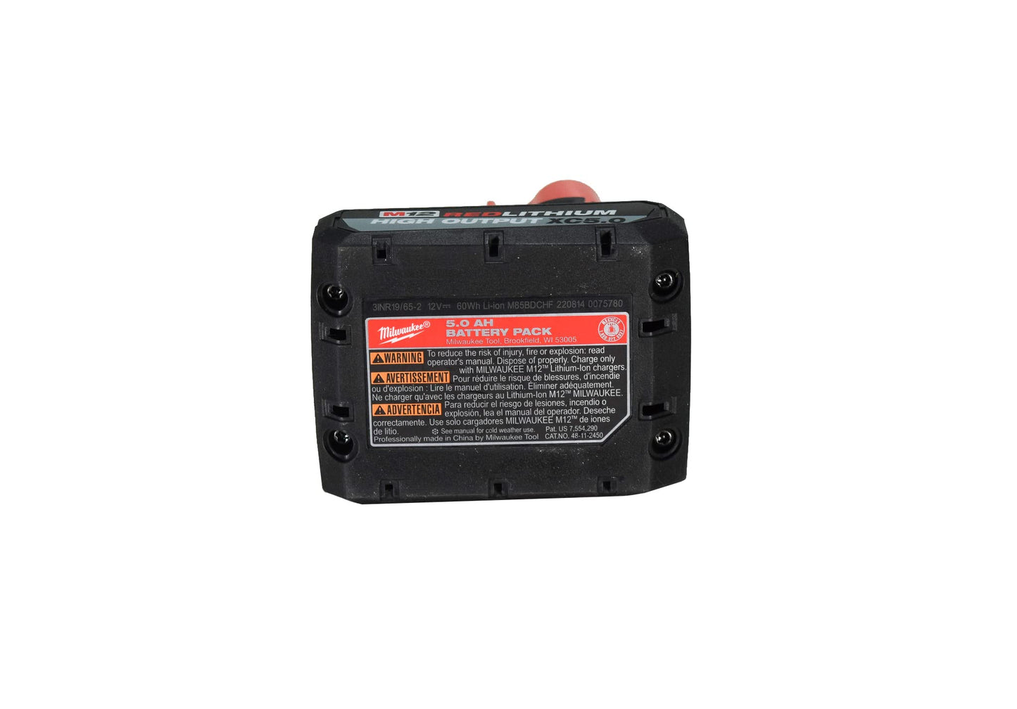 Milwaukee 48-11-2450 12V Lithium-Ion High Output 5Ah Battery Pack (G0803029)