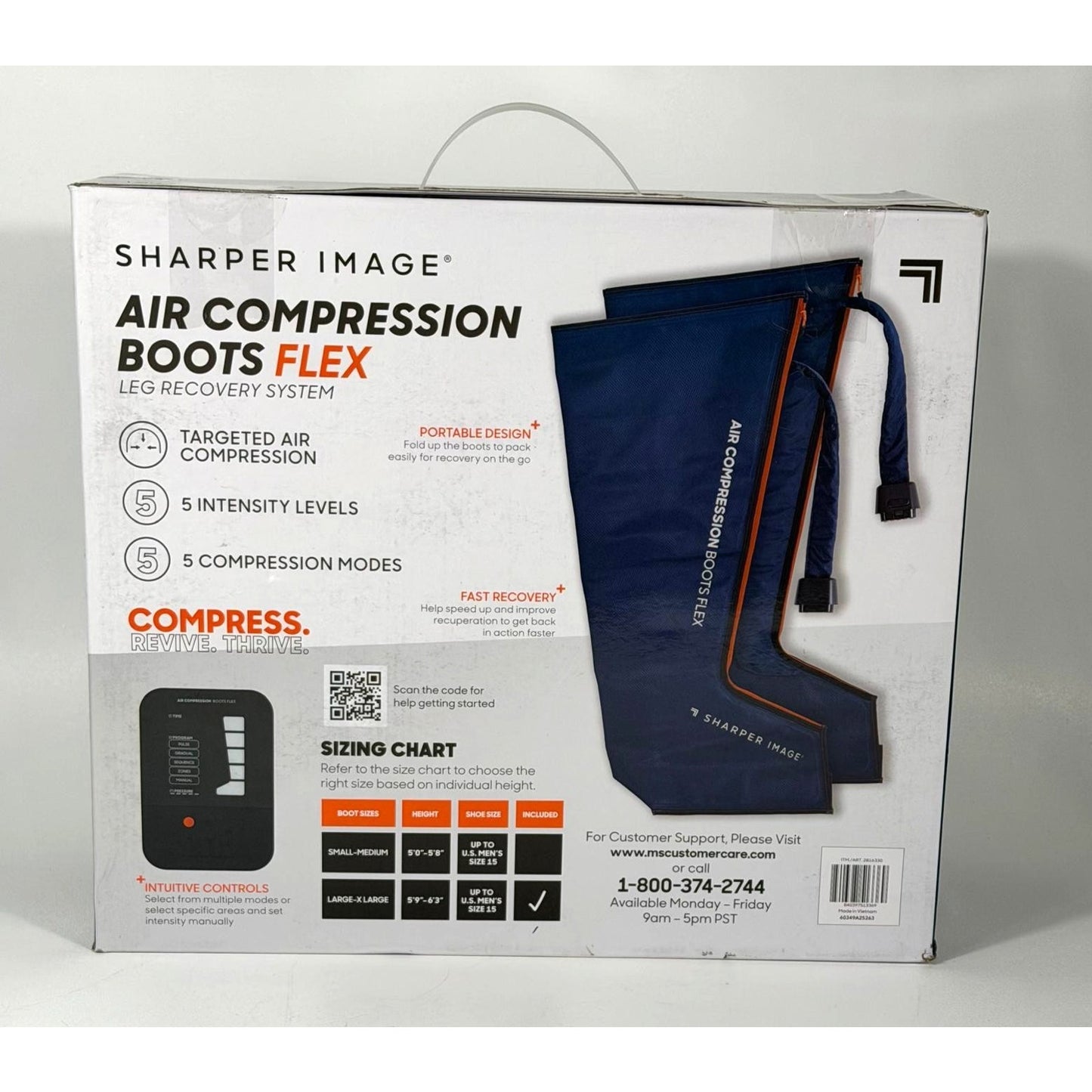 Sharper Image Air Compression Boots Flex, Large/XLarge