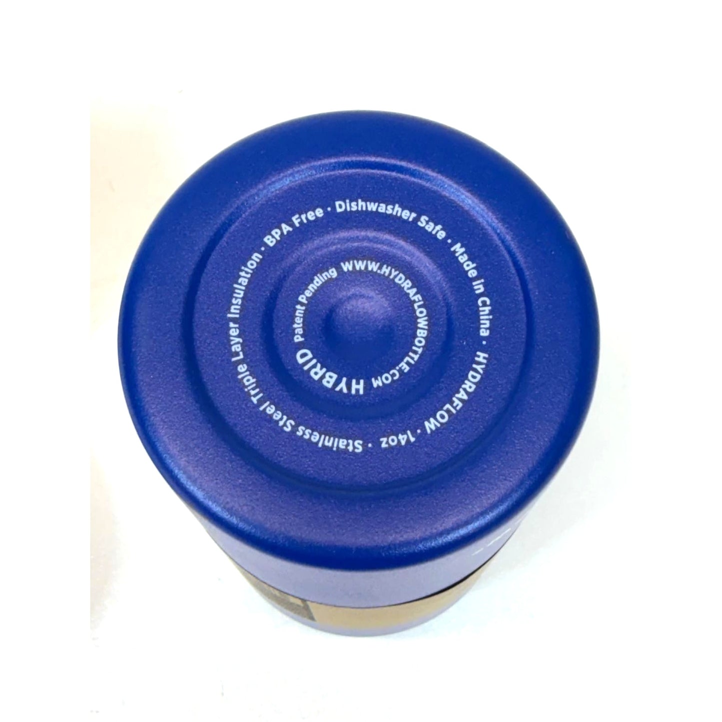 Hydraflow Blue Hybrid Triple 14oz Insulated Flip Straw Bottle Stainless Steel