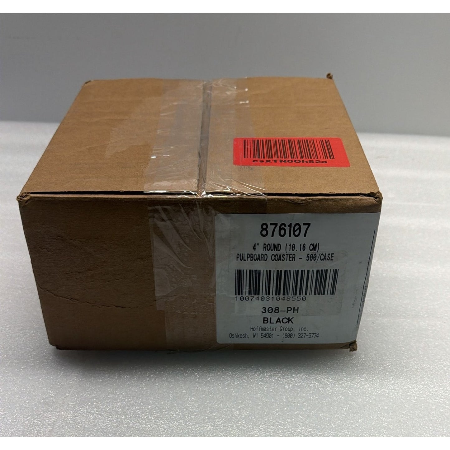 Hoffmaster 876107 Round Two-Sided Coaster, 4" Black (Pack of 500)