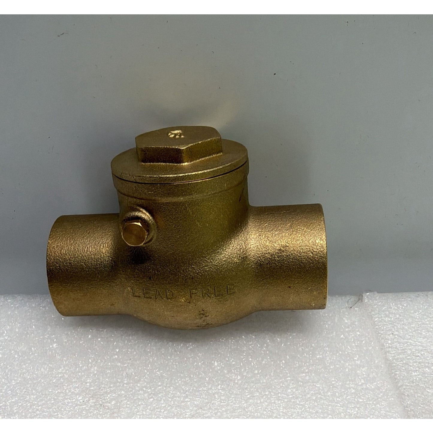 1" Solder Bronze Swing Check Valve 200# WOG Lead Free Stockham LFB-309C