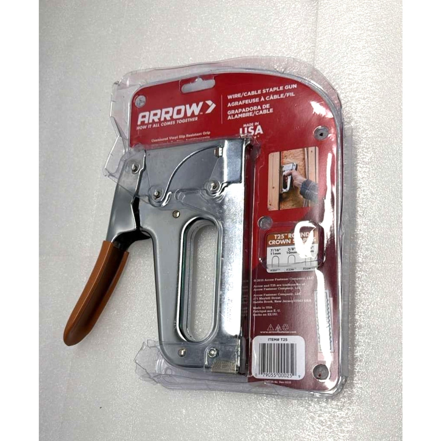 Arrow Wire/Cable Staple Gun T25 Made in USA