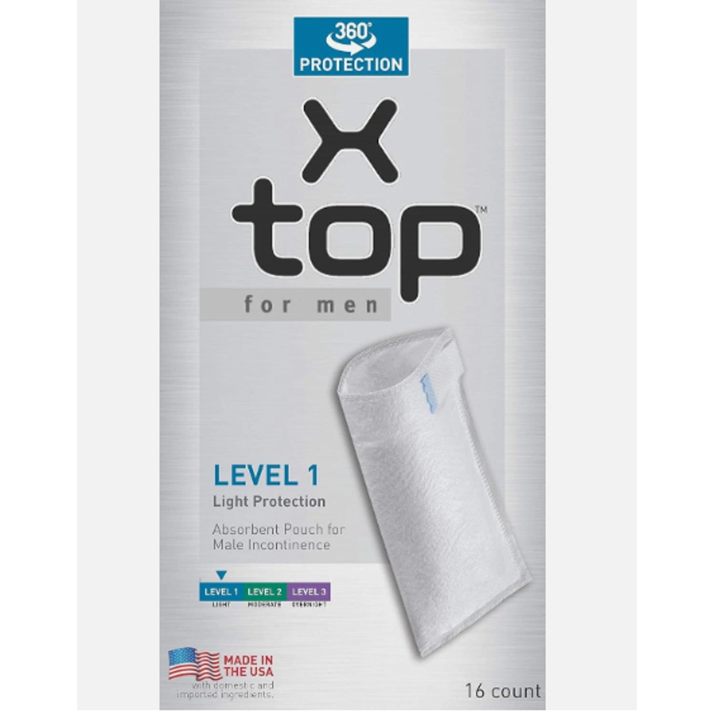 X Top for Men Incontinence Pouch, Level 3 860370000259