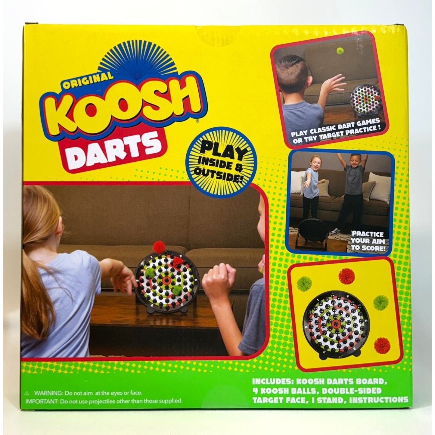 Koosh Darts Dartboard Toy For Kids Interactive Indoor & Outdoor Game Ages 6+