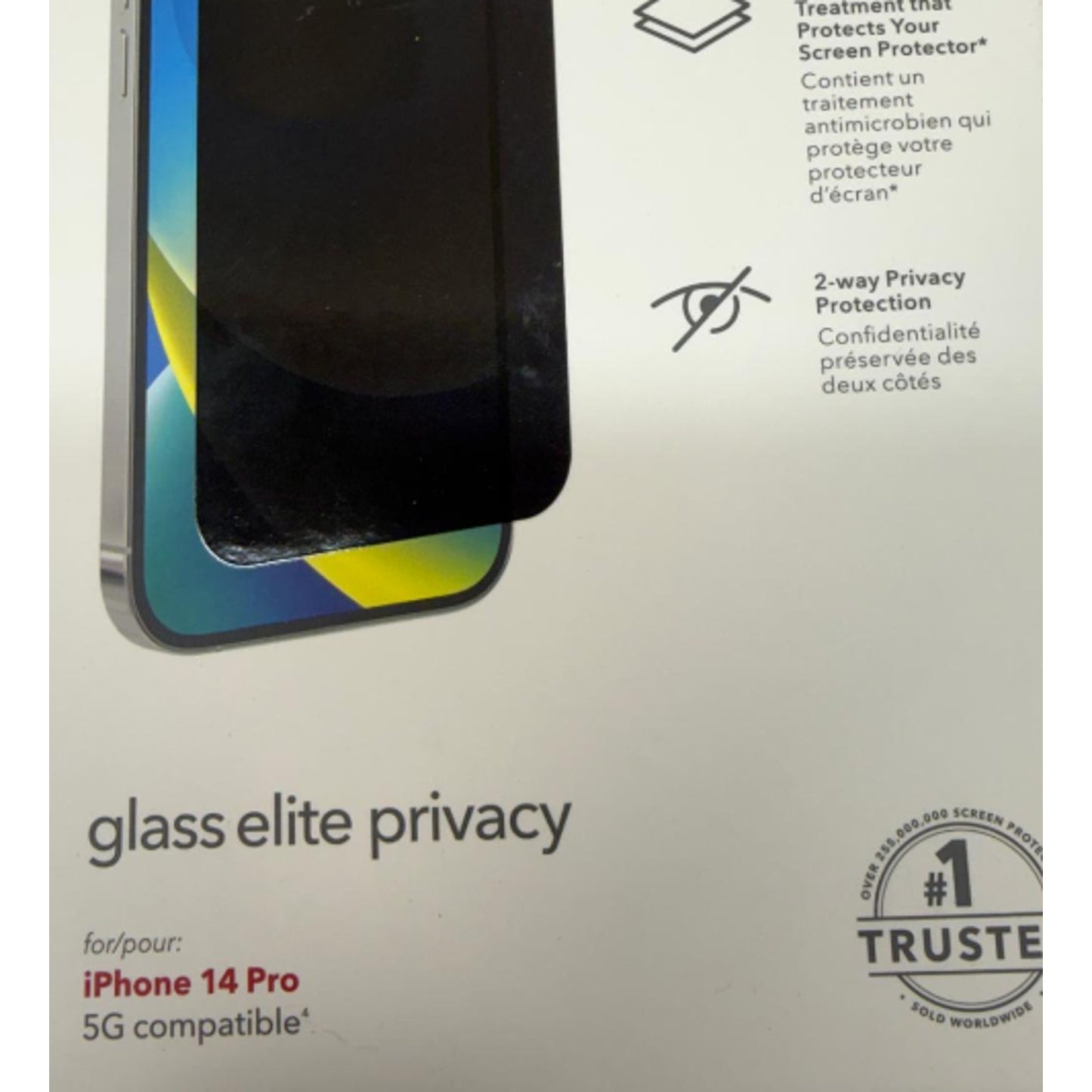 ZAGG invisible Shield Protector Glass Elite Privacy iPhone 14 Pro 5G