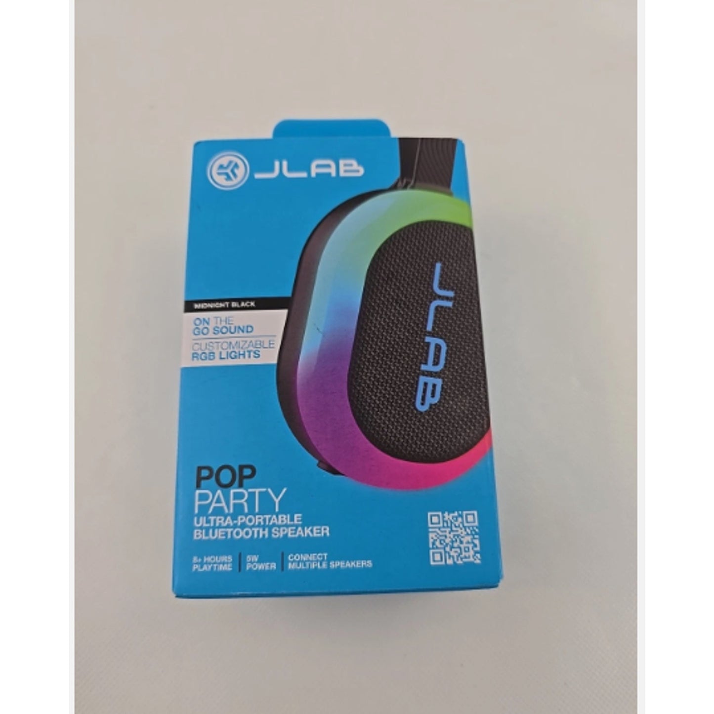 JLab Pop Party Bluetooth Speaker, 5 Watts, Connect Multiple, 810119073792