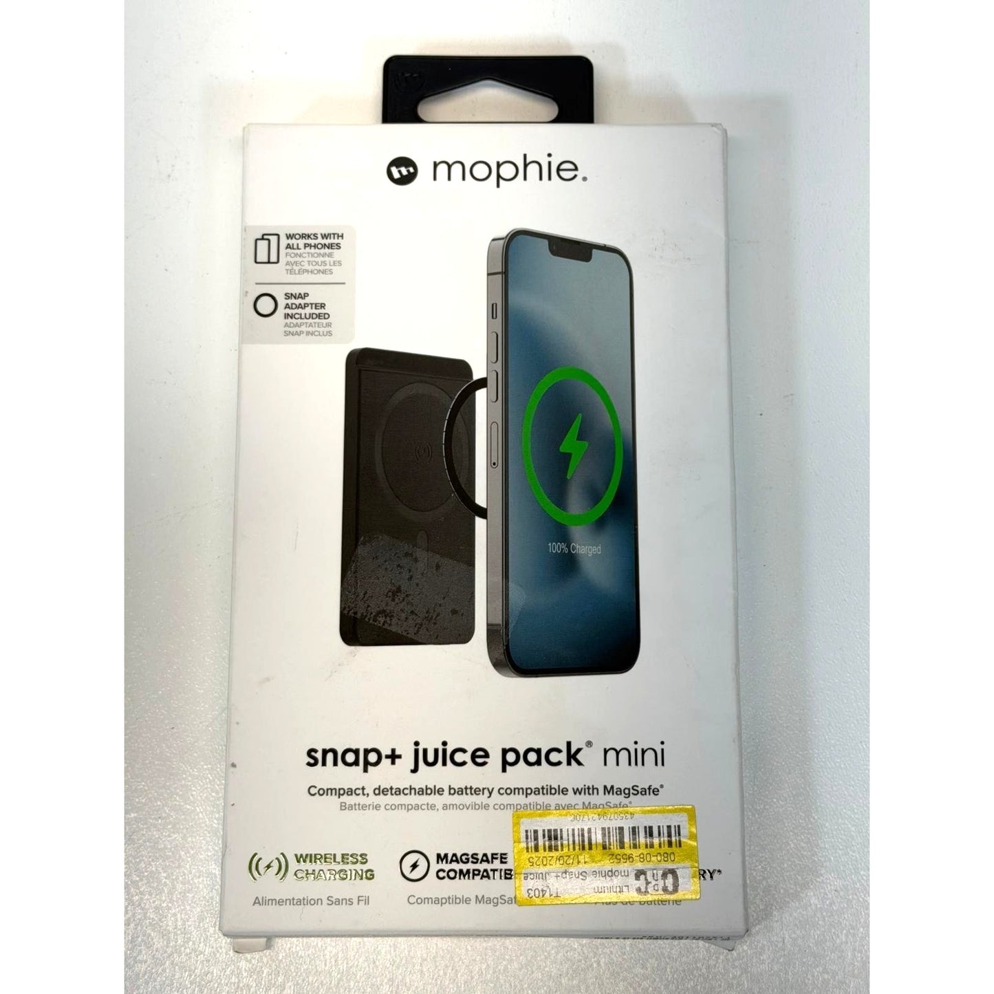 Mophie Snap+ Juice Pack Mini Wireless Magnetic 5000mAh Charger Battery Magsafe