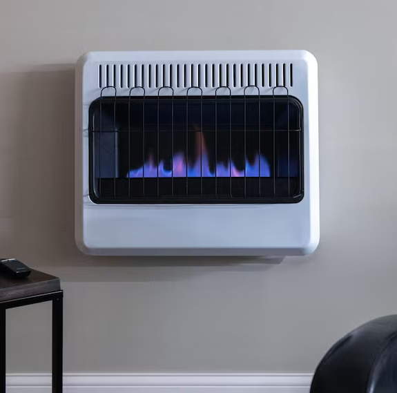 30,000 BTU Vent Free Blue Flame Natural Gas or Propane Dual Fuel Space Heater