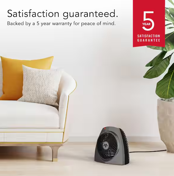 VH200 1500-Watt Electric Portable Space Heater, Whole Room Vortex Heat Circulation, Charcoal