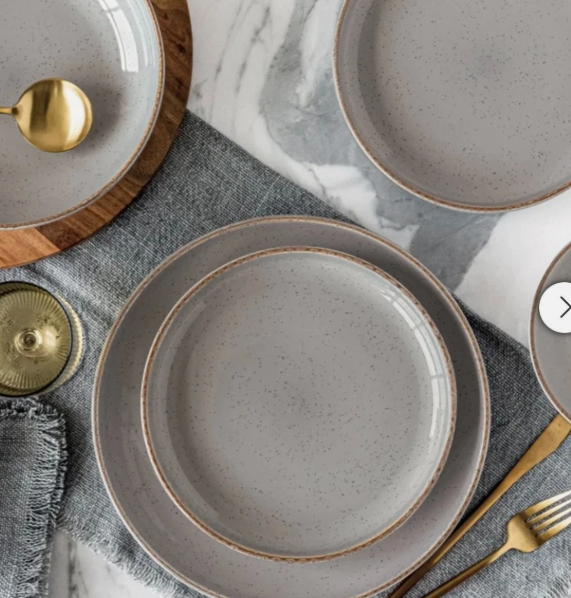 over&back, 16 Pc "Options" Dinnerware Stoneware Bowl & Plate Set