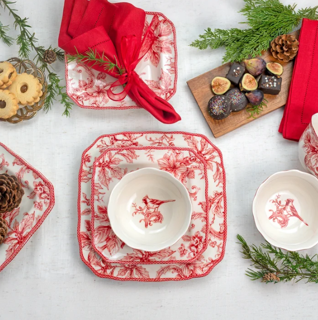 222 Fifth Christmas Lane 12-piece Dinnerware Set