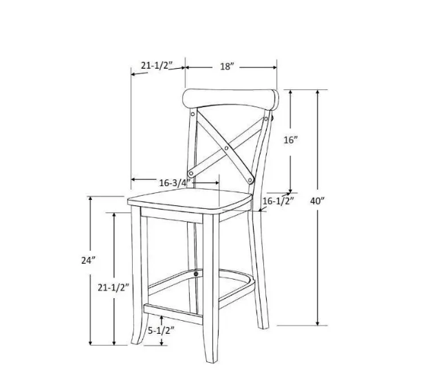 24" Litchfield X-Back Counter Height Barstool - Threshold