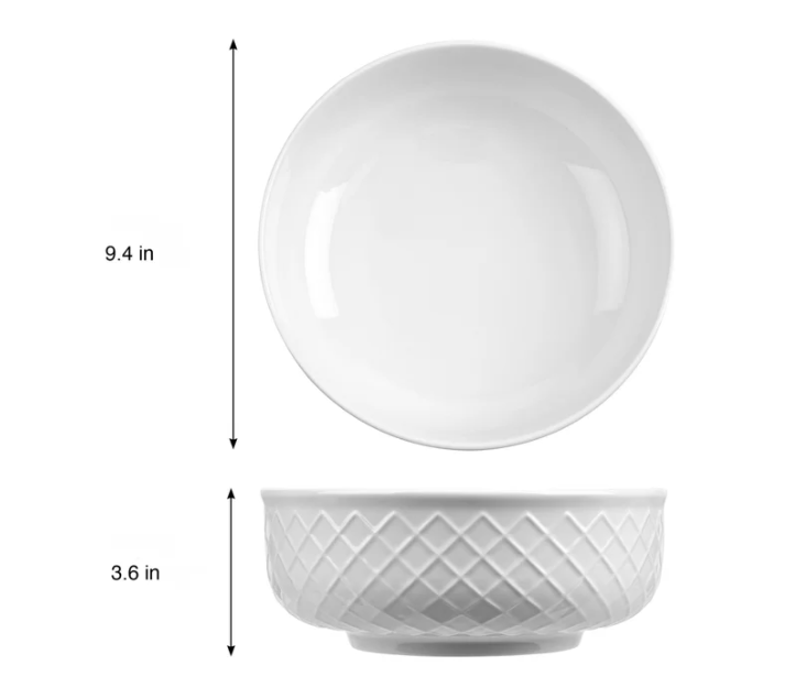 Trudeau Porcelain Serving Bowl Set, 3-piece