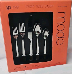 Gourmet Settings 20-Piece Stainless Steel Flatware Set Mode
