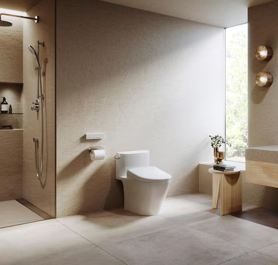 S7A Washlet Elongated Electric Heated Bidet Seat with Contemporary Lid in Cotton White