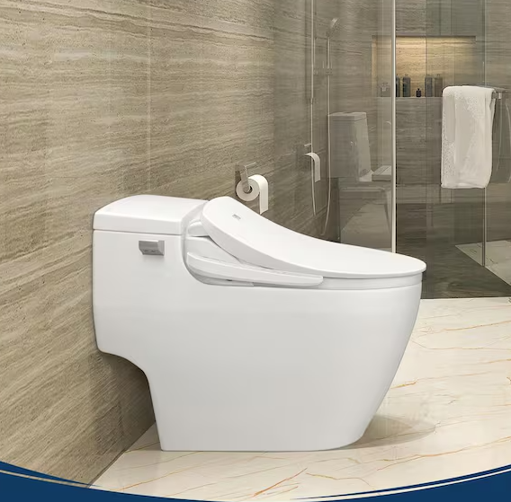HD-7000 Electric Bidet Seat for Round Toilets in White with Fusion Heating Technology