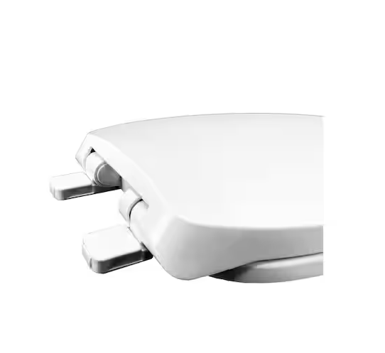 Elongated Slow Close Closed Toilet Seat in White