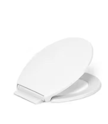 Wellworth Round Grip Tight Bumpers Toilet Seat in White