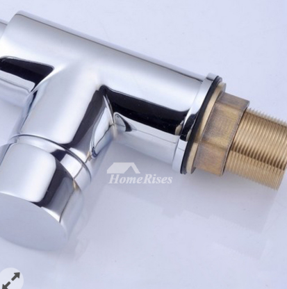 Kitchen Faucets Pull Out Spray 2 Handle Silver Brass Coiled