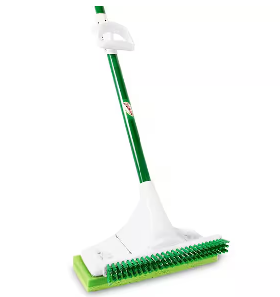 11.25 in. Big Gator Sponge Flat Mop with Scrub Brush