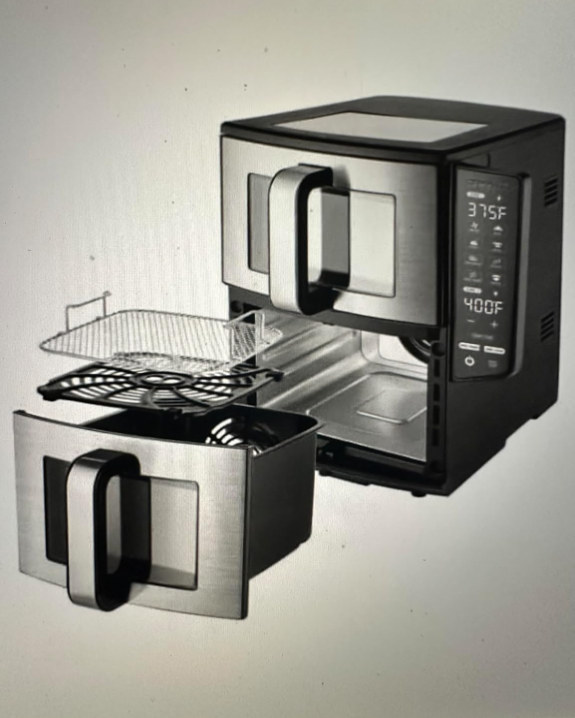 Gourmia 11 Quart Dual Basket Air Fryer with Smart Finish & 4-Layer Cooking