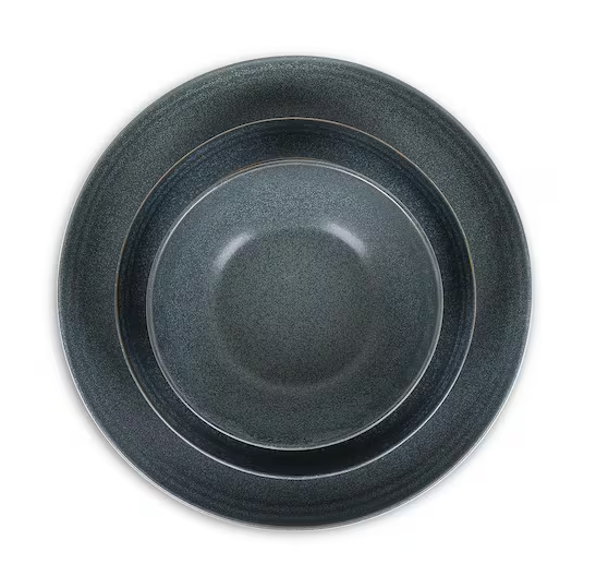 Elio 24-Piece Blue Stoneware Dinnerware Set (Service for 8)